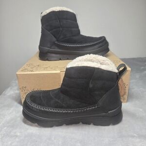 Manitobah Mukluks Waterproof Pacific Insulated Sz 8.5 Black Women's Puffer Boots